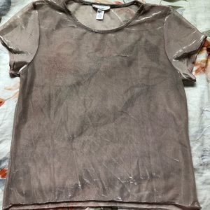 Girls sheer pink top